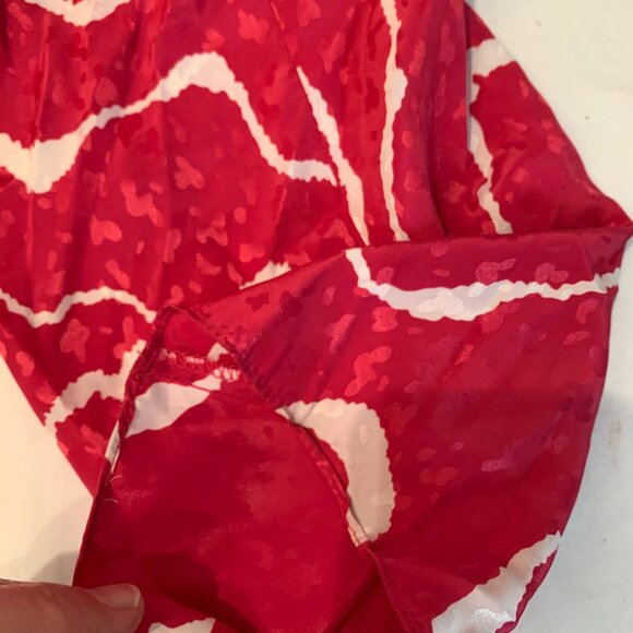 Vintage 80s JT Dress jumpsuit pink and white with matching wrap belt size 12 - Picture 6 of 8